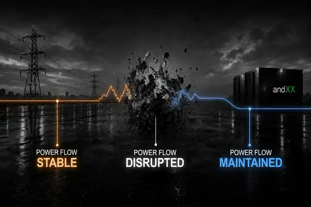 Power flow: stable, disrupted, and maintained