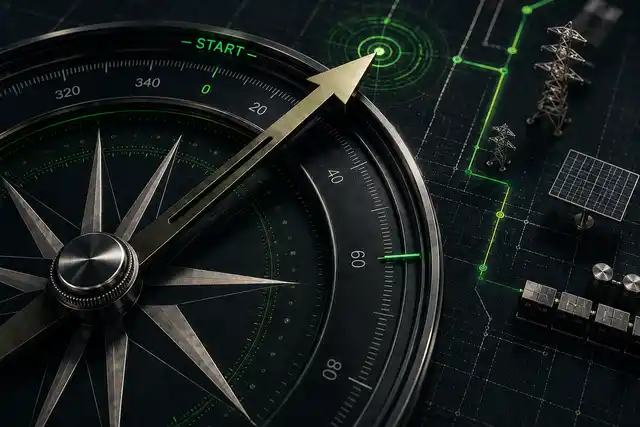Compass aligned toward an energy independence target